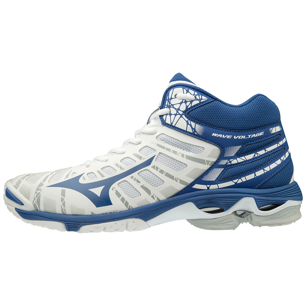 Mizuno WAVE VOLTAGE Mid Cut Férfi Röplabda Cipő Fehér/Kék RMN423156